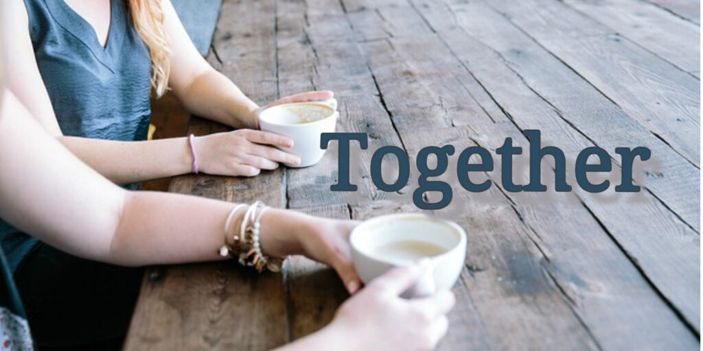 together drinking coffee